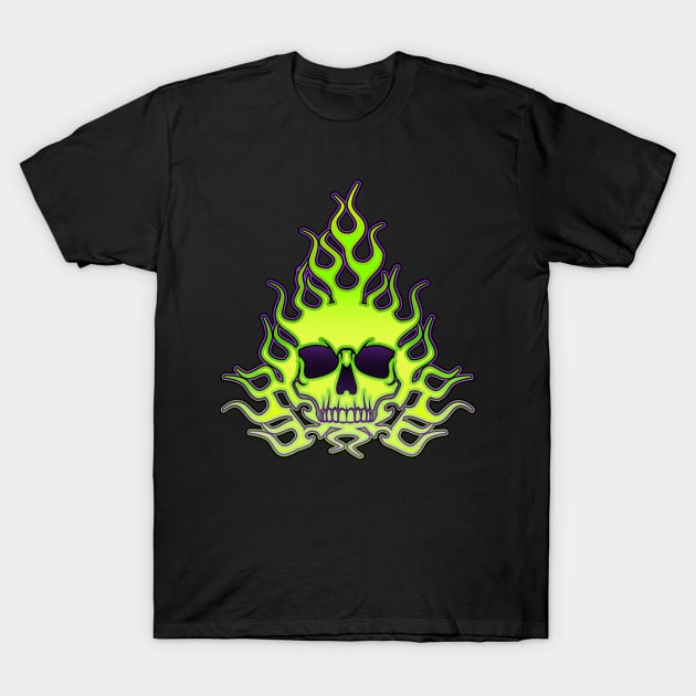 Flamin' Skeletor T-Shirt by VanceCapleyArt1972